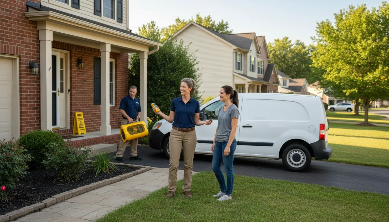 Residential water damage restoration in Martinsburg, MO